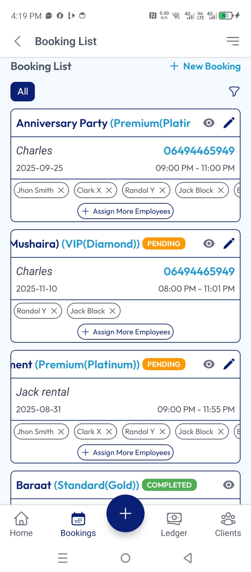 ðŸ“‹ Booking Section â€“ Feature Breakdown