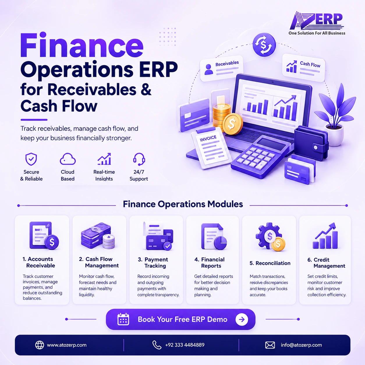 Finance Operations ERP for Receivables & Cash Flow